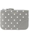 Comme Des Garçons Bustina Polka Dot Print Wallet In Grey