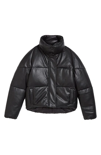 Apparis Kid's Jemma Faux Leather Bomber Jacket In Noir