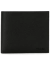 Prada Leather Wallet In F0002 Black