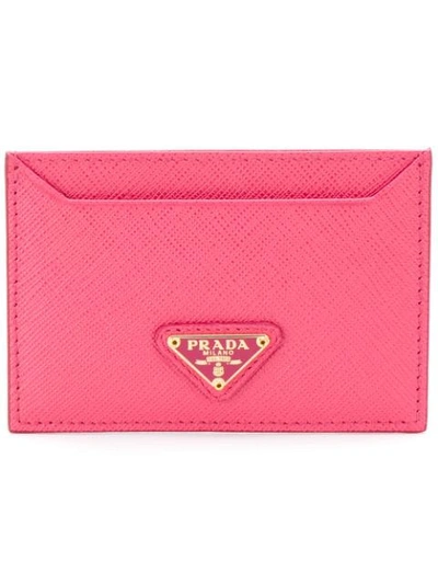 Prada Logo Card Holder - Pink