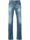 Ag The Graduate Faded Jeans In Blue