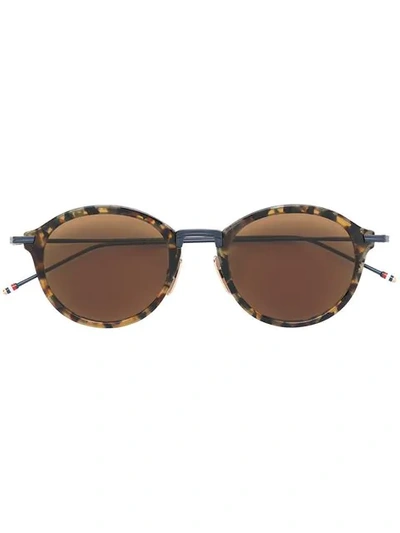 Thom Browne Round Tortoiseshell Sunglasses In Brown