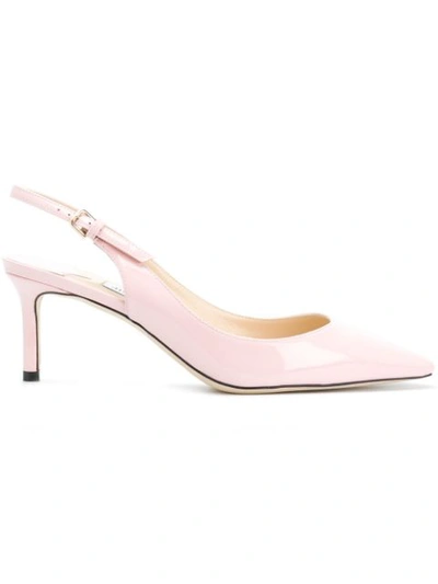 Jimmy Choo 60mm Erin Patent Leather Slingback Pumps In Pink