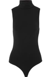 Wolford Stretch Modal-blend Turtleneck Bodysuit In Black