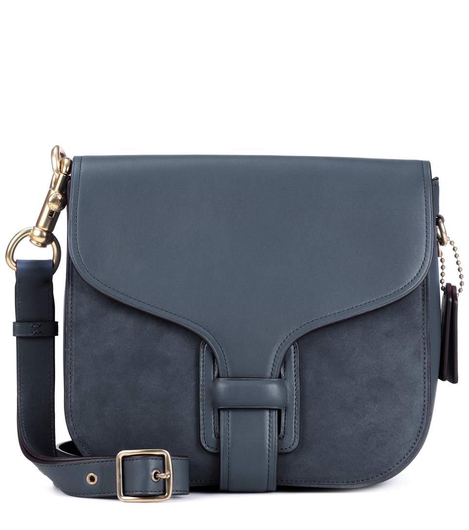 Coach Leather And Suede Shoulder Bag | ModeSens