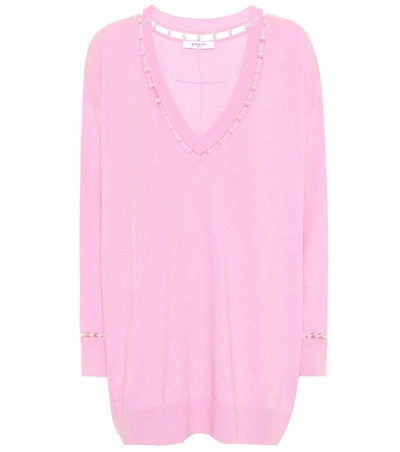 Givenchy Wool, Silk And Cashmere Sweater In Pink & Purple