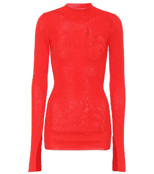 Stella Mccartney Cotton And Alpaca-Blend Sweater In Lipstick | ModeSens