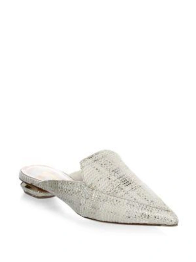 Nicholas Kirkwood Beya Natural Flat Mules