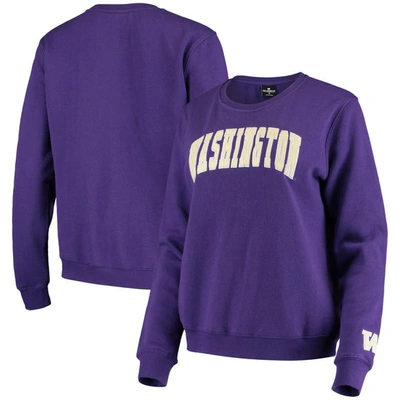 Colosseum Purple Washington Huskies Campanile Pullover Sweatshirt