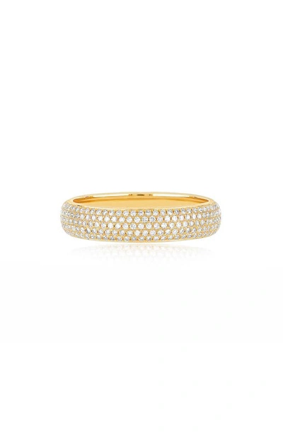 Ef Collection Pavé Diamond Bubble Ring In 14k Yellow Gold