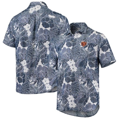 Tommy Bahama Navy Chicago Bears Coconut Point Playa Floral Islandzone Button-up Shirt