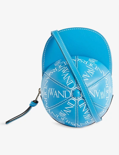 Jw Anderson Cap Midi Leather Cross-body Bag In Light Blue