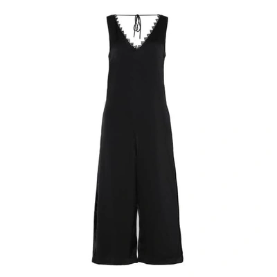 N12h Room Service Cropped Wide Leg Jumpsuit - Black