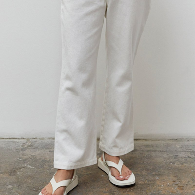 Crescent Pleated Linen-blend Wide-leg Pants In White