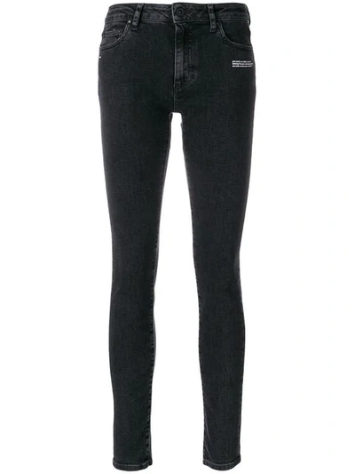 Off-white Skinny Vintage Jeans In Black