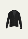 Tom Ford Men's Tonal Wool Cardigan Sweater In Black Solid