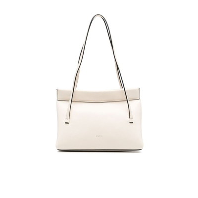 Wandler White Joanna Mini Leather Tote Bag In Neutrals