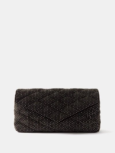 Saint Laurent Sade Quilted-leather Clutch In Black
