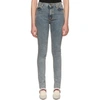 Gucci High Waisted Logo Print Skinny Jeans In Blue