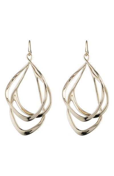 Alexis Bittar Orbit Wire Drop Earrings In Gold/ Silver