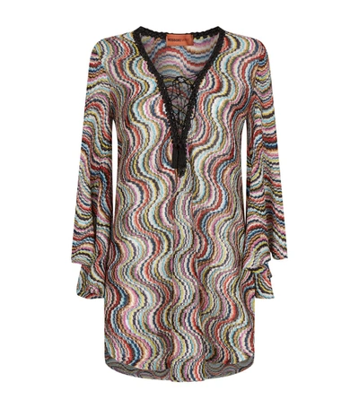 Missoni Lurex Wave Beach Dress In Multi