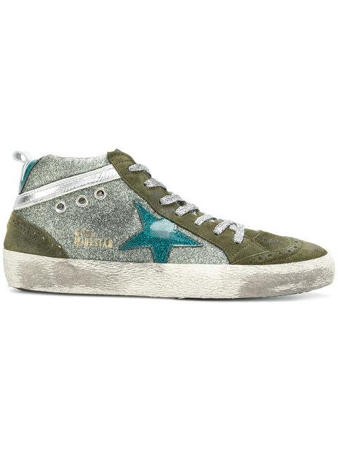 Golden Goose Mid Star Sneakers In Green | ModeSens