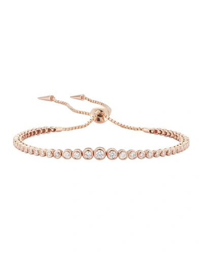 Jemma Wynne Prive Luxe Diamond Slider Bracelet In 18k Rose Gold