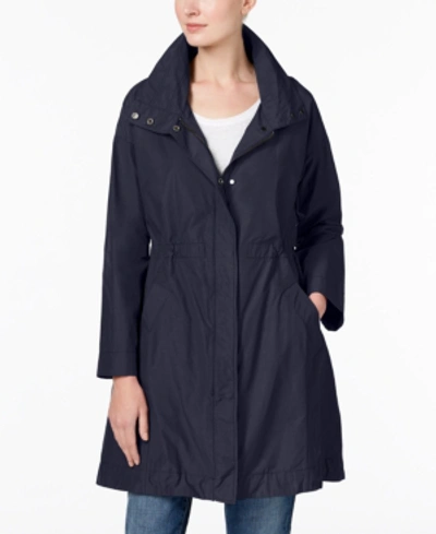 Eileen Fisher Organic Cotton Stand-collar Jacket In Midnight