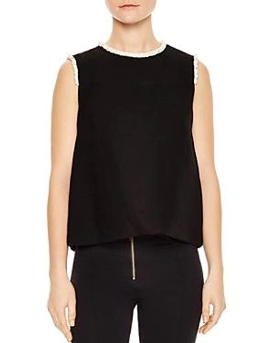 Sandro Justin Split-back Top In Black