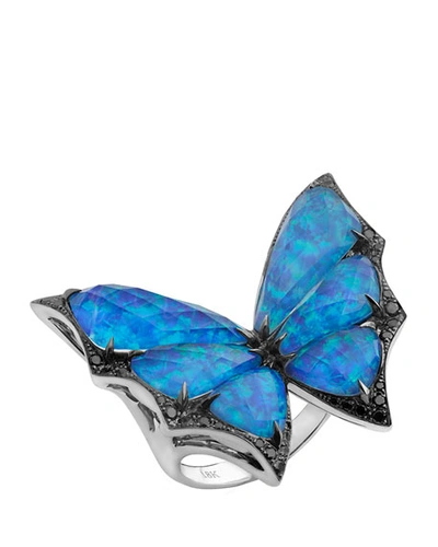 Stephen Webster Opalescent Quartz Bat-moth Ring