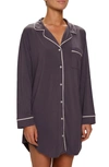 Eberjey Gisele Stretch Jersey Sleep Shirt In Pebble