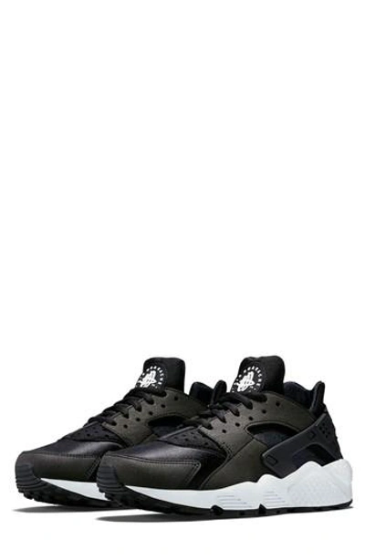 Nike Air Huarache Run Sneaker In Black/ Black/ Anthracite