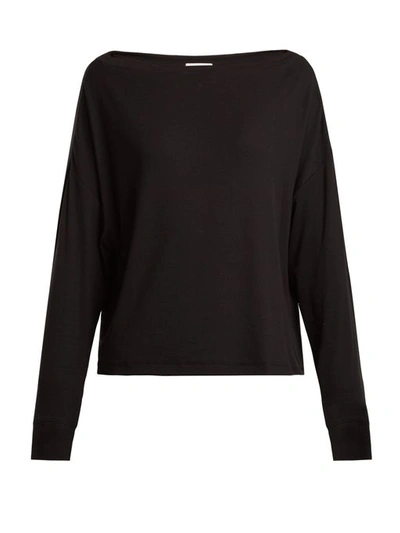 Skin Callie Pima-cotton Jersey Top In Black