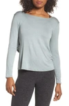 Beyond Yoga Twist Of Fate Pullover In Light Sage