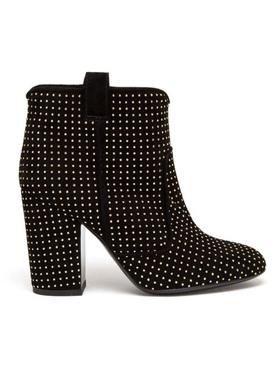 Laurence Dacade Pete Suede Studded Booties In Black & Silver In Nero