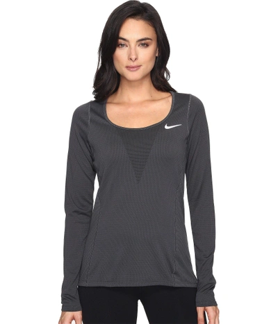Nike Zonal Cooling Relay Long Sleeve Running Top, Black | ModeSens