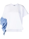 Msgm Ruffled Sleeve T-shirt