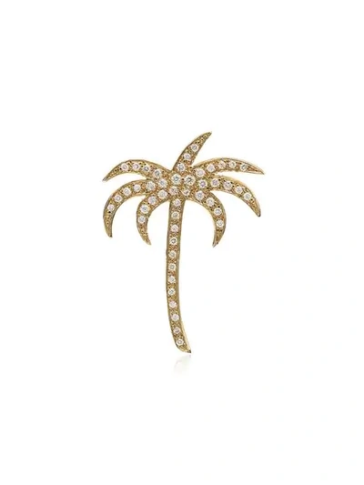Ileana Makri Diamond Palm Pendant Necklace In Metallic