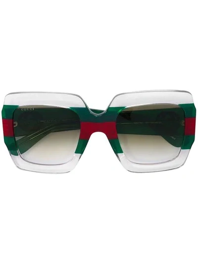 Gucci Square-frame Sunglasses In Green