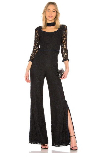Alexis Debra Lace Jumpsuit In Midnight Lace