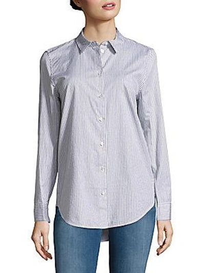 Equipment Stripe-print Cotton Button-down Shirt In Blue-white
