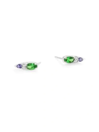 Nikos Koulis Spectrum 18k White Gold & Diamond Earrings