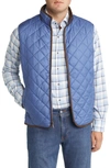 Peter Millar Essex Quilted Travel Vest In Storm Blue