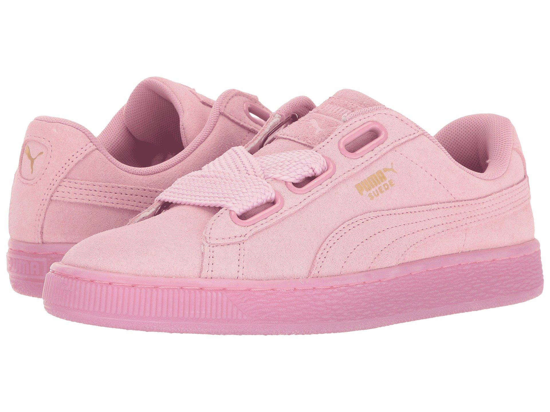 puma suede heart reset pink