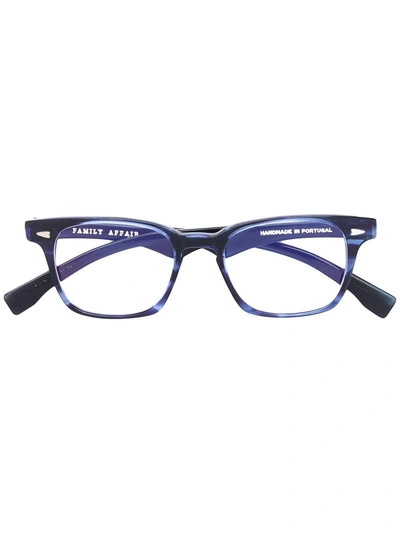 Family Affair Square Frame Glasses - Blue