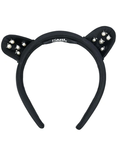 Karl Lagerfeld Party Cat Hairband - Black