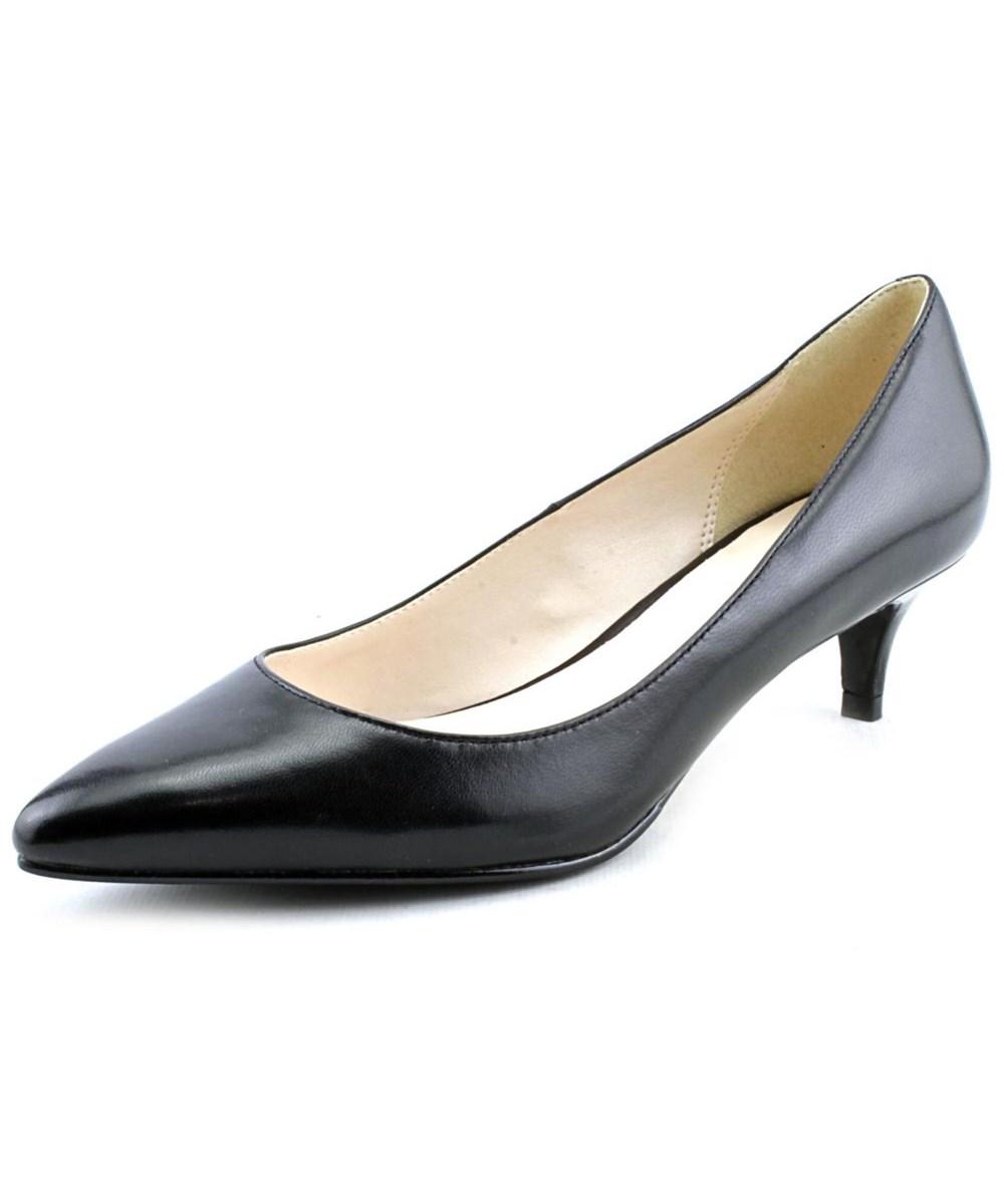 Cole Haan Juliana Pump .45 Women Pointed Toe Leather Black Heels | ModeSens