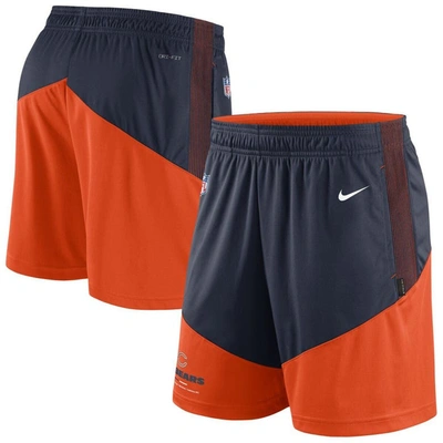 Nike Men's Dri-fit Primary Lockup (nfl Chicago Bears) Shorts In Navy,orange