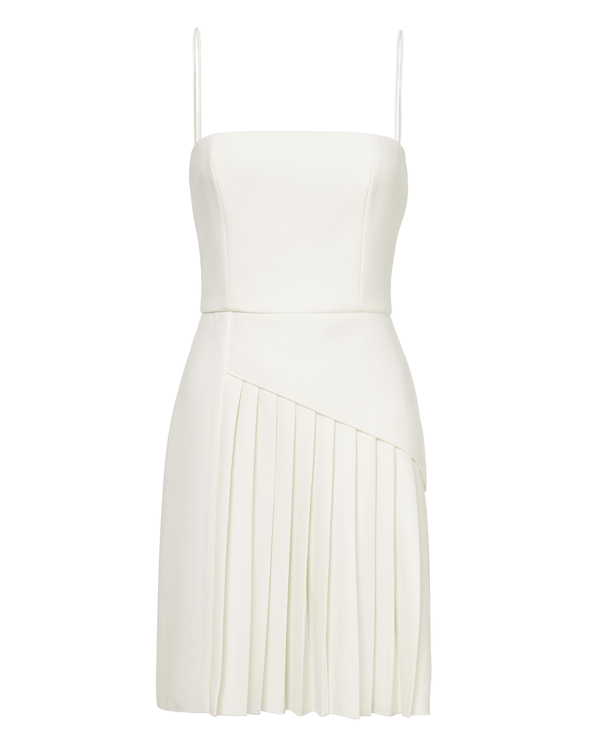 Dion Lee White Pleated Crepe Dress | ModeSens