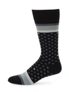 Paul Smith Men's Polka Stripe Socks In Black
